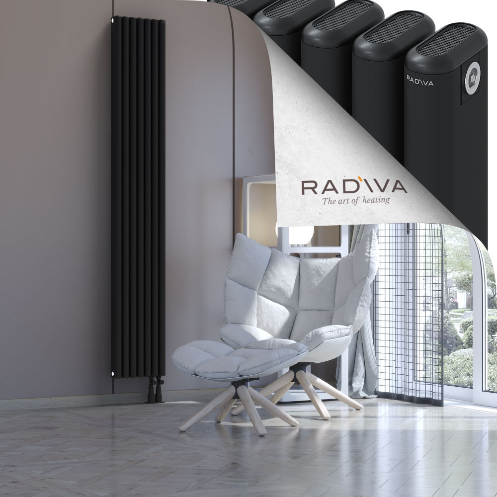Kotto Aluminium Radiator 2000x311 Black - 4