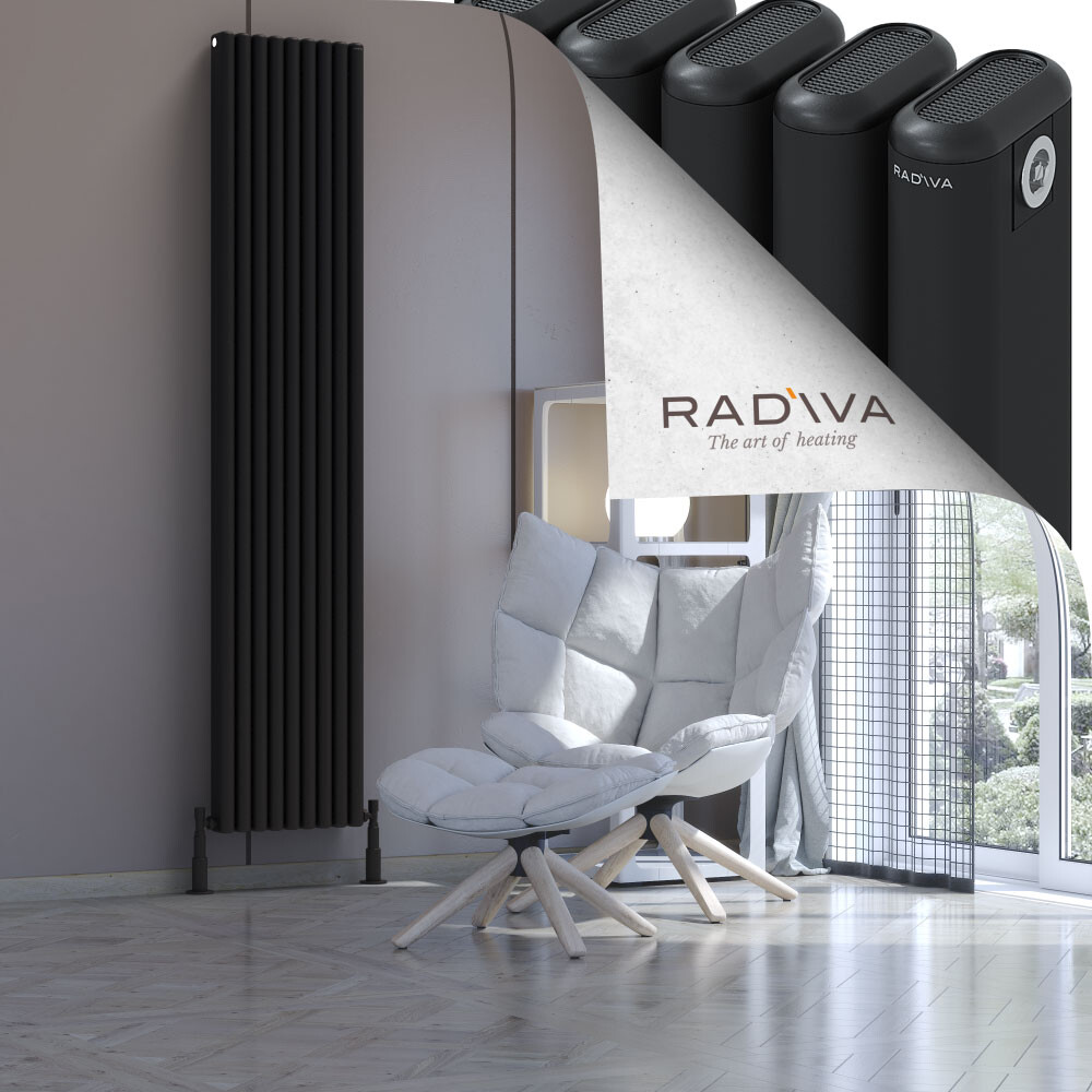 Kotto Aluminium Radiator 2000x401 Black - 1