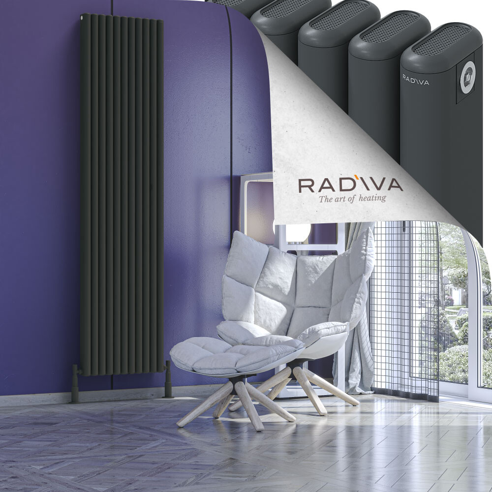 Kotto Aluminium Radiator 2000x491 Dark Anthracite - 1