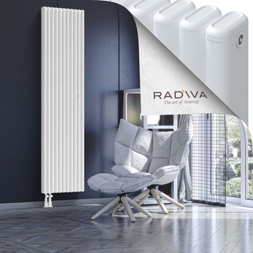 Kotto Aluminium Radiator 2000x491 White Bottom Left 50mm