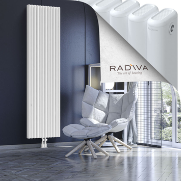 Kotto Aluminium Radiator 2000x536 White Bottom Middle 50mm