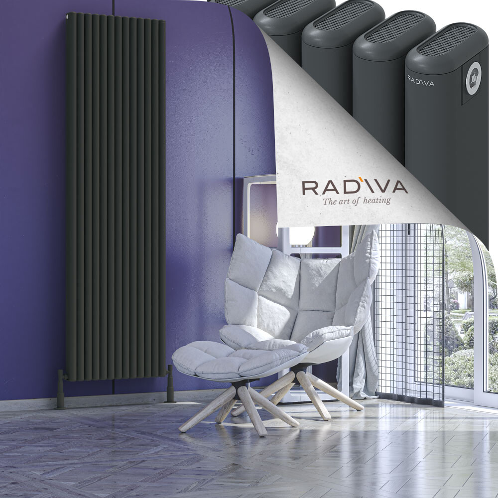 Kotto Aluminium Radiator 2000x581 Dark Anthracite - 1