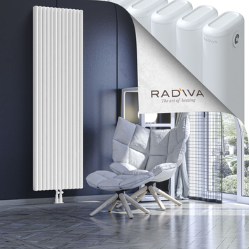 Kotto Aluminium Radiator 2000x581 White Bottom Middle 50mm