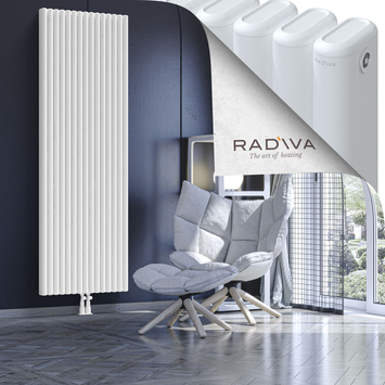 Kotto Aluminium Radiator 2000x671 White Bottom Middle 50mm