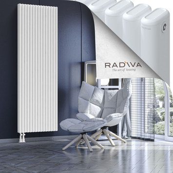 Kotto Aluminium Radiator 2000x671 White Bottom Left 50mm