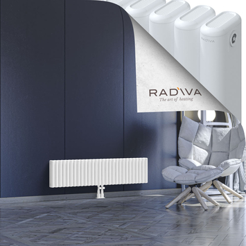 Kotto Aluminium Radiator 300x1256 White Bottom Middle 50mm
