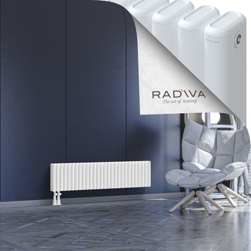 Kotto Aluminium Radiator 300x1256 White Bottom Left 50mm