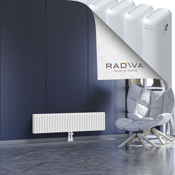 Kotto Aluminium Radiator 300x1301 White Bottom Middle 50mm