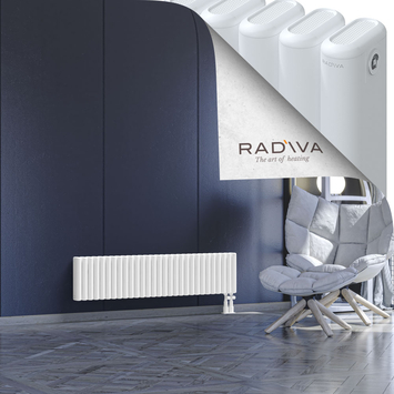 Kotto Aluminium Radiator 300x1301 White Bottom Right 50mm