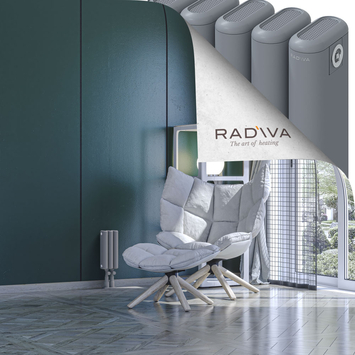 Kotto Aluminium Radiator 300x131 Grey Bottom Middle 50mm