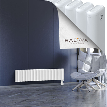 Kotto Aluminium Radiator 300x1436 White Bottom Right 50mm