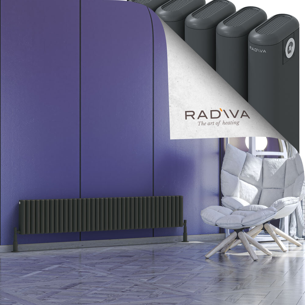 Kotto Aluminium Radiator 300x1661 Dark Anthracite - 1