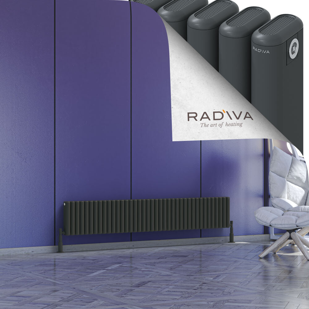 Kotto Aluminium Radiator 300x1751 Dark Anthracite - 1