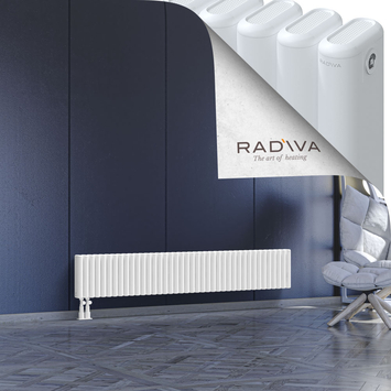 Kotto Aluminium Radiator 300x1796 White Bottom Left 50mm