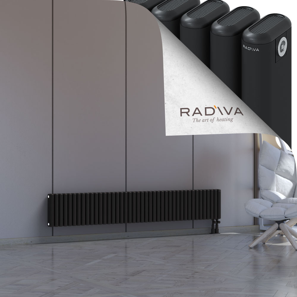 Kotto Aluminium Radiator 300x1886 Black - 4
