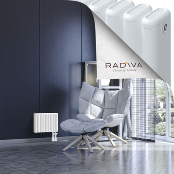 Kotto Aluminium Radiator 300x401 White Bottom Right 50mm