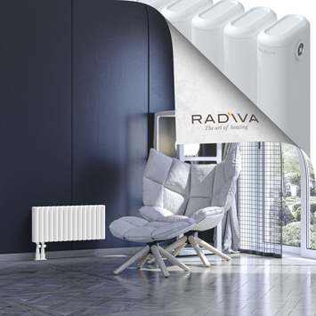 Kotto Aluminium Radiator 300x671 White Bottom Left 50mm