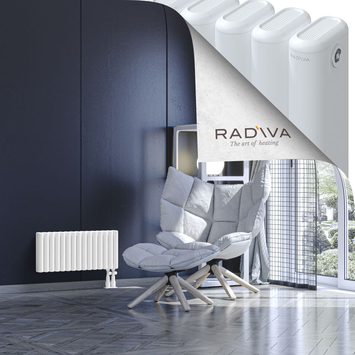 Kotto Aluminium Radiator 300x671 White Bottom Right 50mm