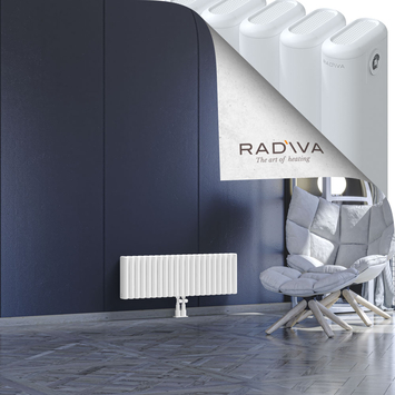 Kotto Aluminium Radiator 300x941 White Bottom Middle 50mm