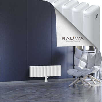 Kotto Aluminium Radiator 300x986 White Bottom Middle 50mm