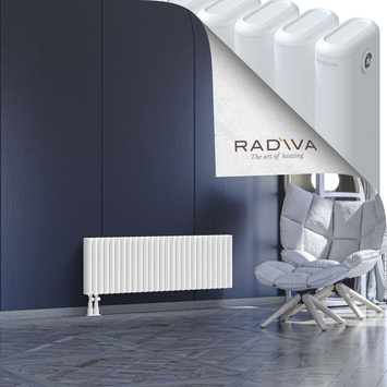 Kotto Aluminium Radiator 400x1211 White Bottom Left 50mm