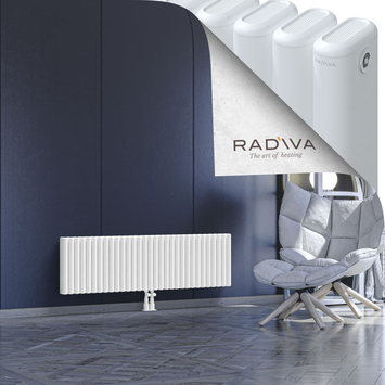 Kotto Aluminium Radiator 400x1391 White Bottom Middle 50mm