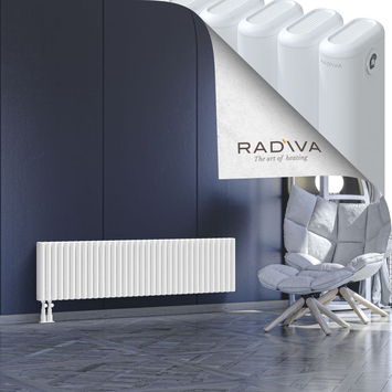 Kotto Aluminium Radiator 400x1571 White Bottom Left 50mm