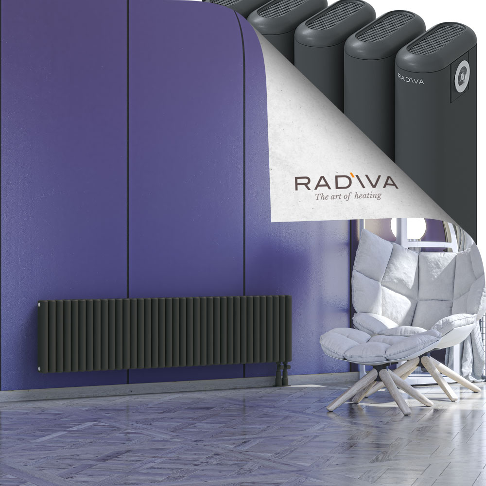 Kotto Aluminium Radiator 400x1616 Dark Anthracite - 4
