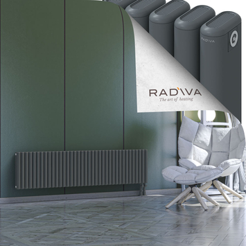 Kotto Aluminium Radiator 400x1661 Anthracite Bottom Right 50mm