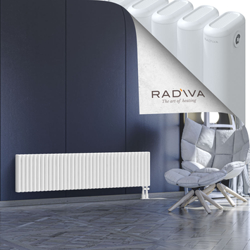 Kotto Aluminium Radiator 400x1661 White Bottom Right 50mm