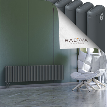 Kotto Aluminium Radiator 400x1706 Anthracite Bottom Left 50mm