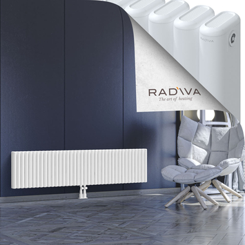Kotto Aluminium Radiator 400x1706 White Bottom Middle 50mm