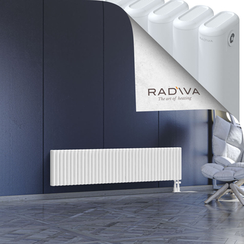 Kotto Aluminium Radiator 400x1751 White Bottom Right 50mm