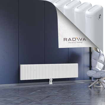 Kotto Aluminium Radiator 400x1796 White Bottom Middle 50mm