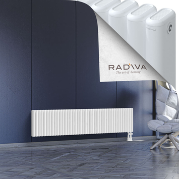 Kotto Aluminium Radiator 400x1841 White Bottom Right 50mm