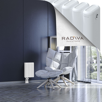 Kotto Aluminium Radiator 400x266 White Bottom Left 50mm