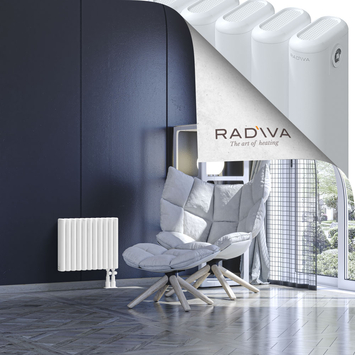 Kotto Aluminium Radiator 400x491 White Bottom Right 50mm