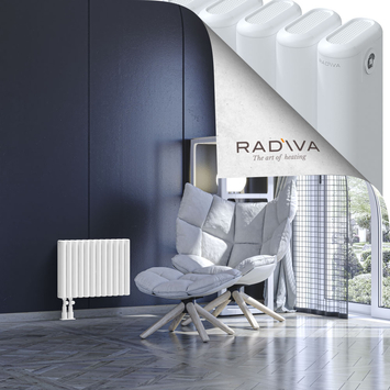 Kotto Aluminium Radiator 400x536 White Bottom Left 50mm