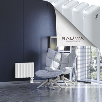 Kotto Aluminium Radiator 400x536 White Bottom Right 50mm