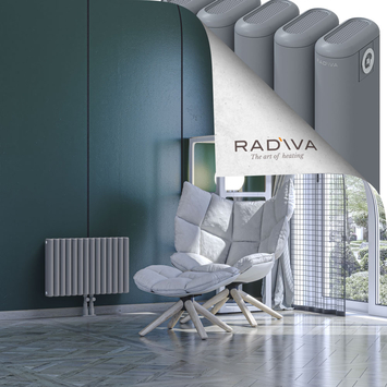 Kotto Aluminium Radiator 400x626 Grey Bottom Middle 50mm