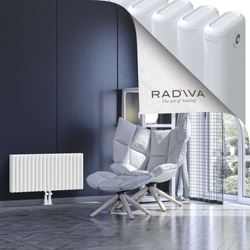 Kotto Aluminium Radiator 400x851 White Bottom Middle 50mm