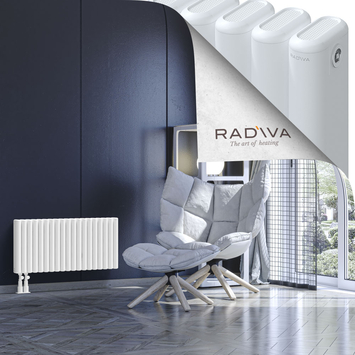 Kotto Aluminium Radiator 400x851 White Bottom Left 50mm