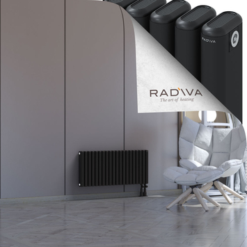 Kotto Aluminium Radiator 400x896 Black Bottom Right 50mm