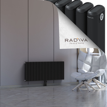 Kotto Aluminium Radiator 500x1166 Black Bottom Middle 50mm