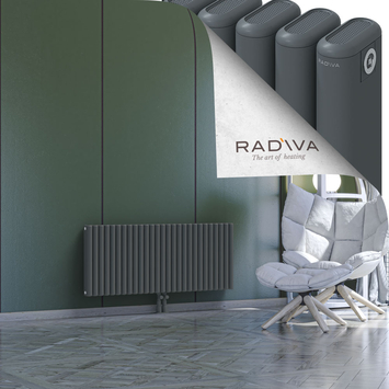 Kotto Aluminium Radiator 500x1211 Anthracite Bottom Middle 50mm
