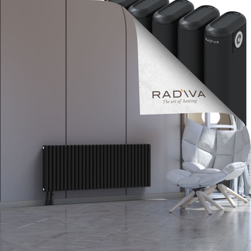 Kotto Aluminium Radiator 500x1346 Black Bottom Left 50mm