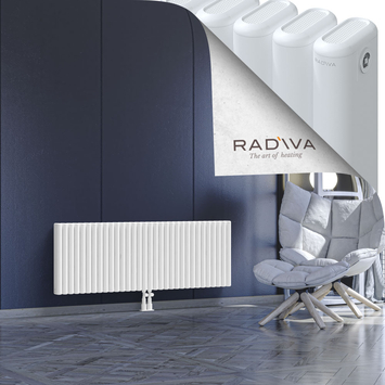 Kotto Aluminium Radiator 500x1436 White Bottom Middle 50mm