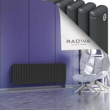 Kotto Aluminium Radiator 500x1526 Dark Anthracite Bottom Right 50mm
