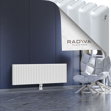 Kotto Aluminium Radiator 500x1526 White Bottom Middle 50mm