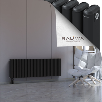 Kotto Aluminium Radiator 500x1571 Black Bottom Left 50mm